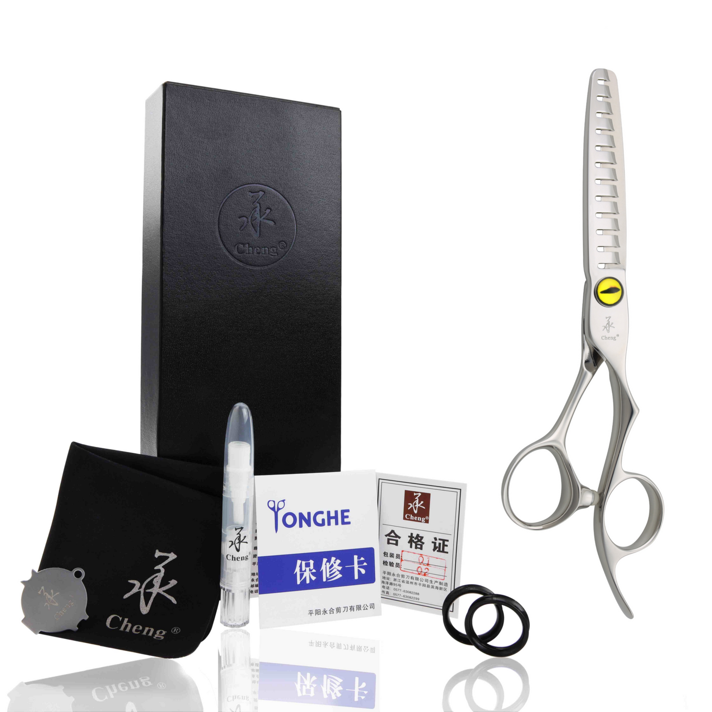 The Spiritual Eye Line of Cheng Scissors A37-622DT Cheng professional thinning scissors ZERO blade catching of 10%-15% cutting ratio for both Barber and hair styling