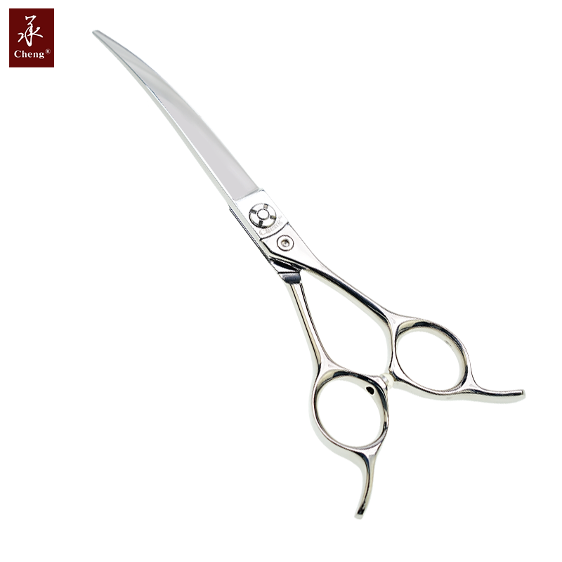 Cheng Professional Curve Pet Grooming Scissors with Super Light Titanium Handle 6.0/ 6.5 Inch