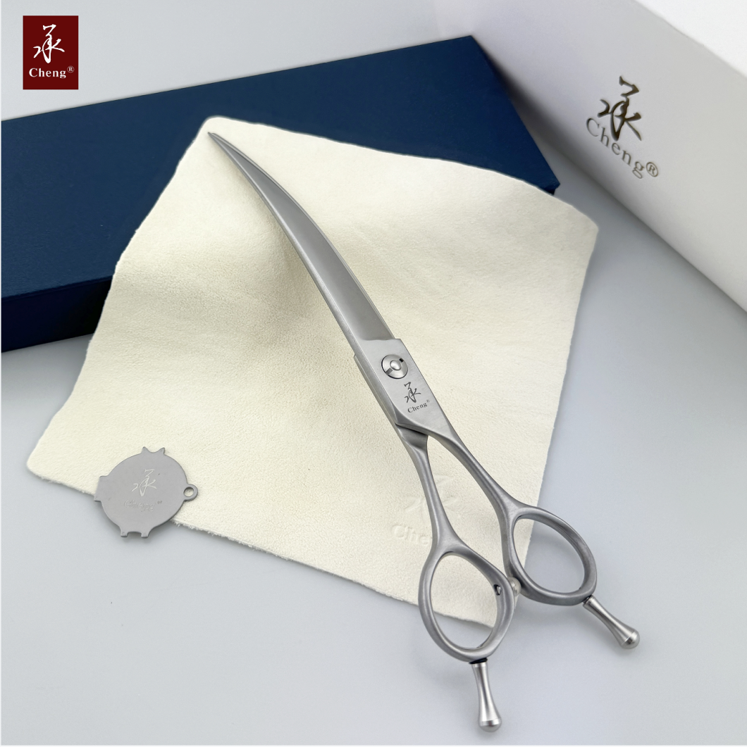 140-80Q Premium Professional Pet Grooming curve Thinning Scissors 8.0 Inch
