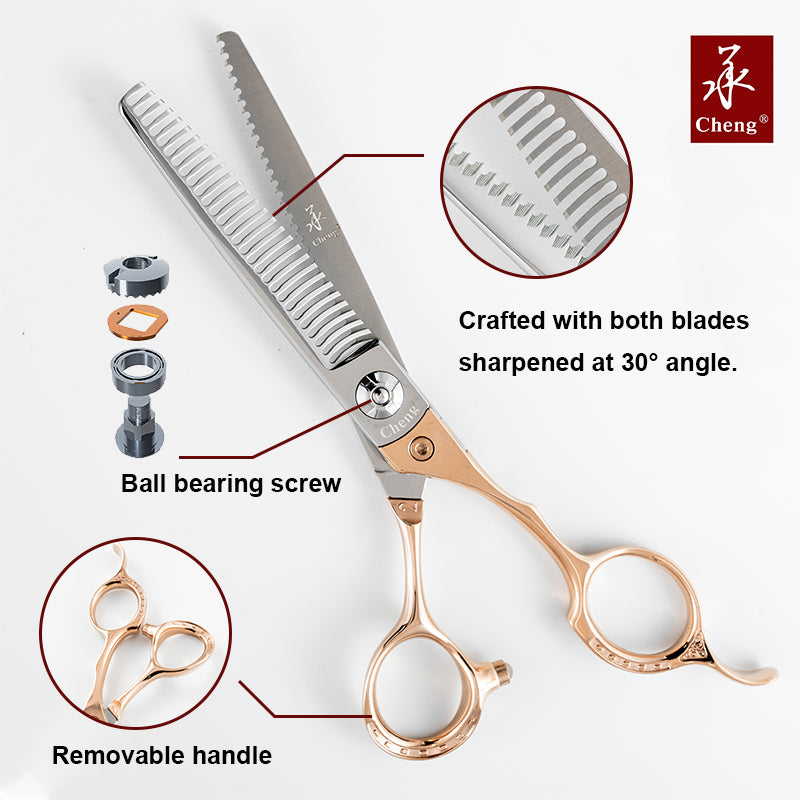 Cheng A45 Professional Hair Thinning Scissors for Blending and Texturizing High quality Japanese steel Kingo Line