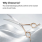 Cheng Professional Curve Pet Grooming Scissors with Super Light Titanium Handle 6.0/ 6.5 Inch