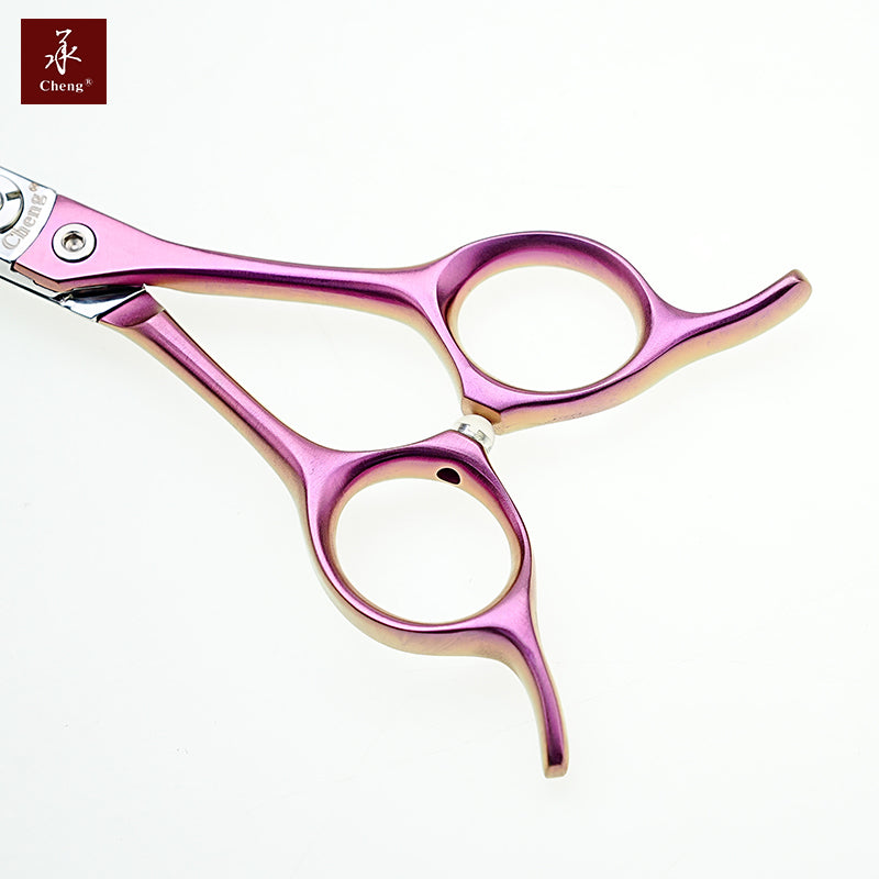 Cheng Professional Curve Pet Grooming Scissors with Super Light Titanium Handle 6.0/ 6.5 Inch
