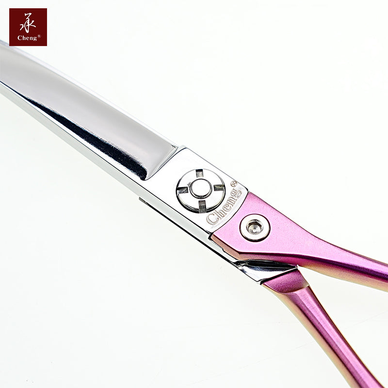 Cheng Professional Curve Pet Grooming Scissors with Super Light Titanium Handle 6.0/ 6.5 Inch