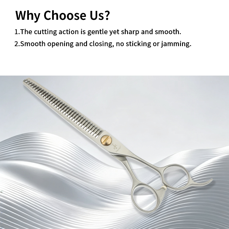 BF-7033TZZ patent tooth Professional Pet Grooming Thinning Scissors 7.0 Inch 33T about=40%-45%