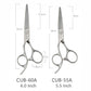 CUB-55A Lefty-Handed Thinning Hair Cutting Scissors for  Cutting 5.5Inch/ 6.0Inch