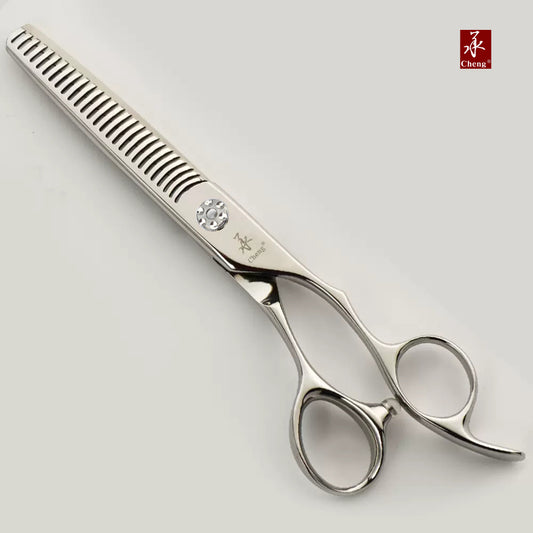 Cheng C-UC-630C ciseaux à effiler en acier inoxydable 6 "ciseaux de coupe de cheveux de salon de coiffure professionnel avec dent en forme de W