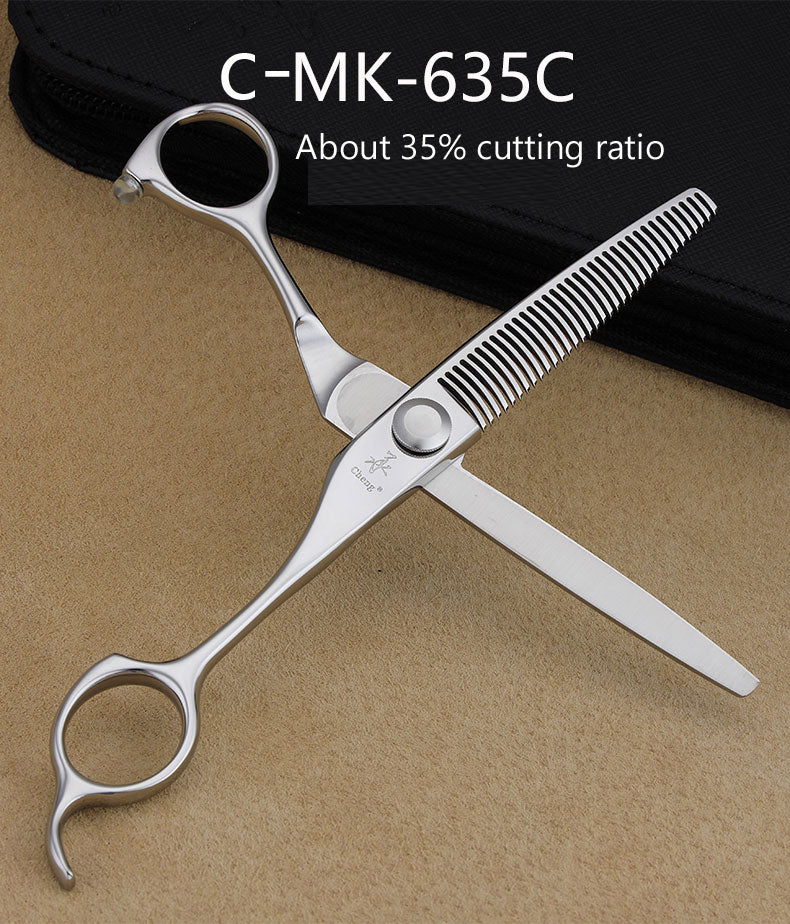 Cheng C-MK-635C Ciseaux à effiler les cheveux de salon, Ciseaux de salon, Ciseaux de coupe de cheveux, Ciseaux de coupe de cheveux, Ciseaux en métal (6.0" 35T)
