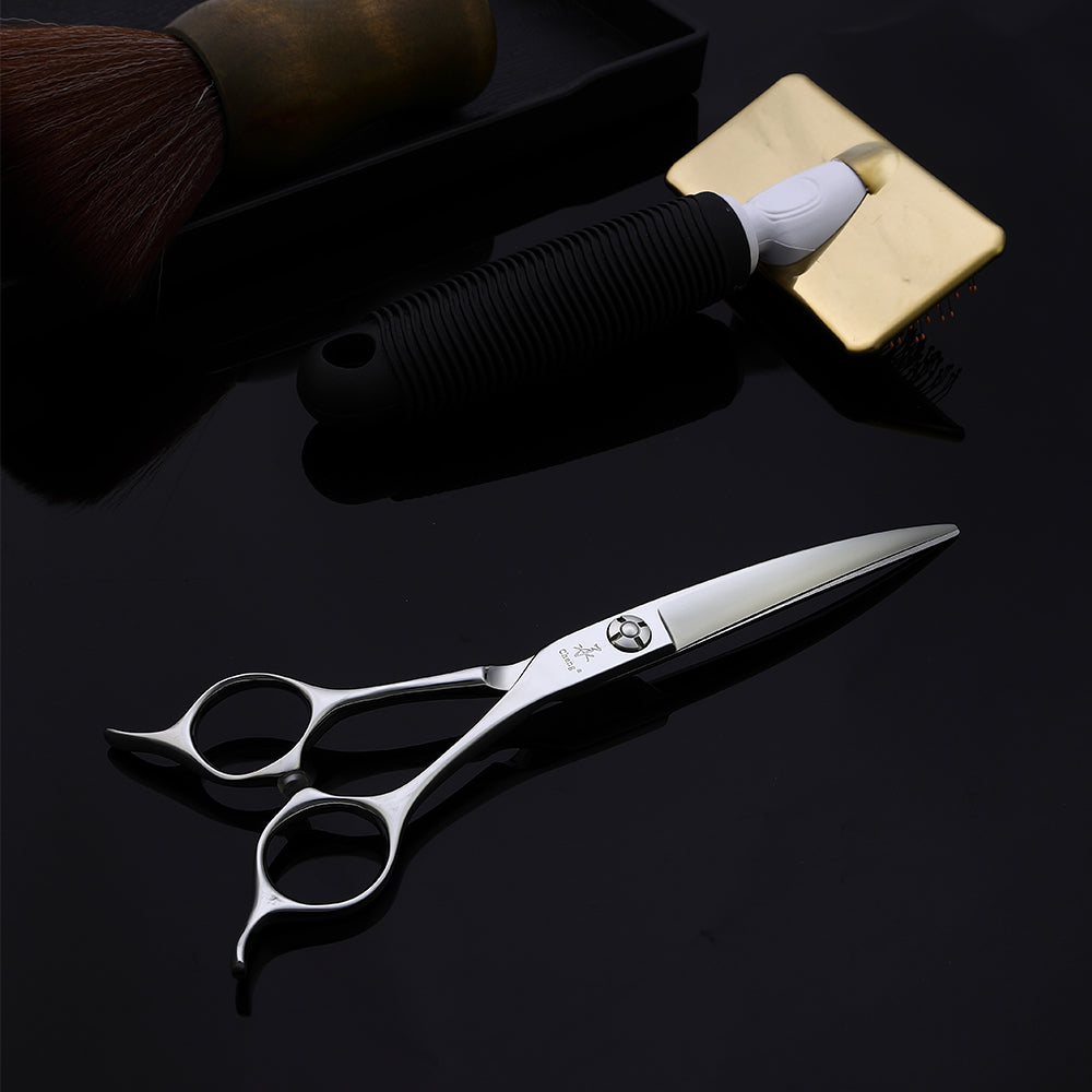 PQ-65Q Professional Pet Grooming Curved Scissors 6.5 Inch Slim Curved Shears High Cobalt Steel