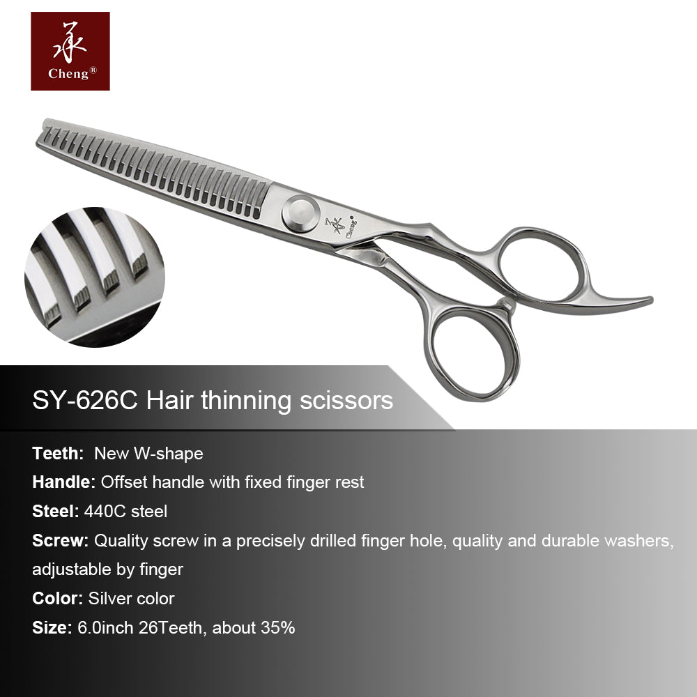 Cheng 440C Steel Professional Hair Cutting & Thinning Scissors SY