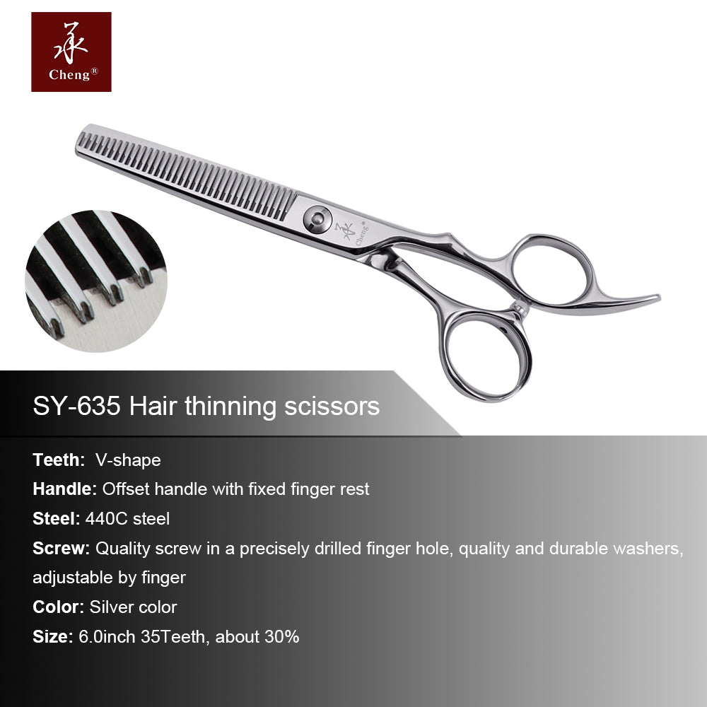 Cheng 440C Steel Professional Hair Cutting & Thinning Scissors SY